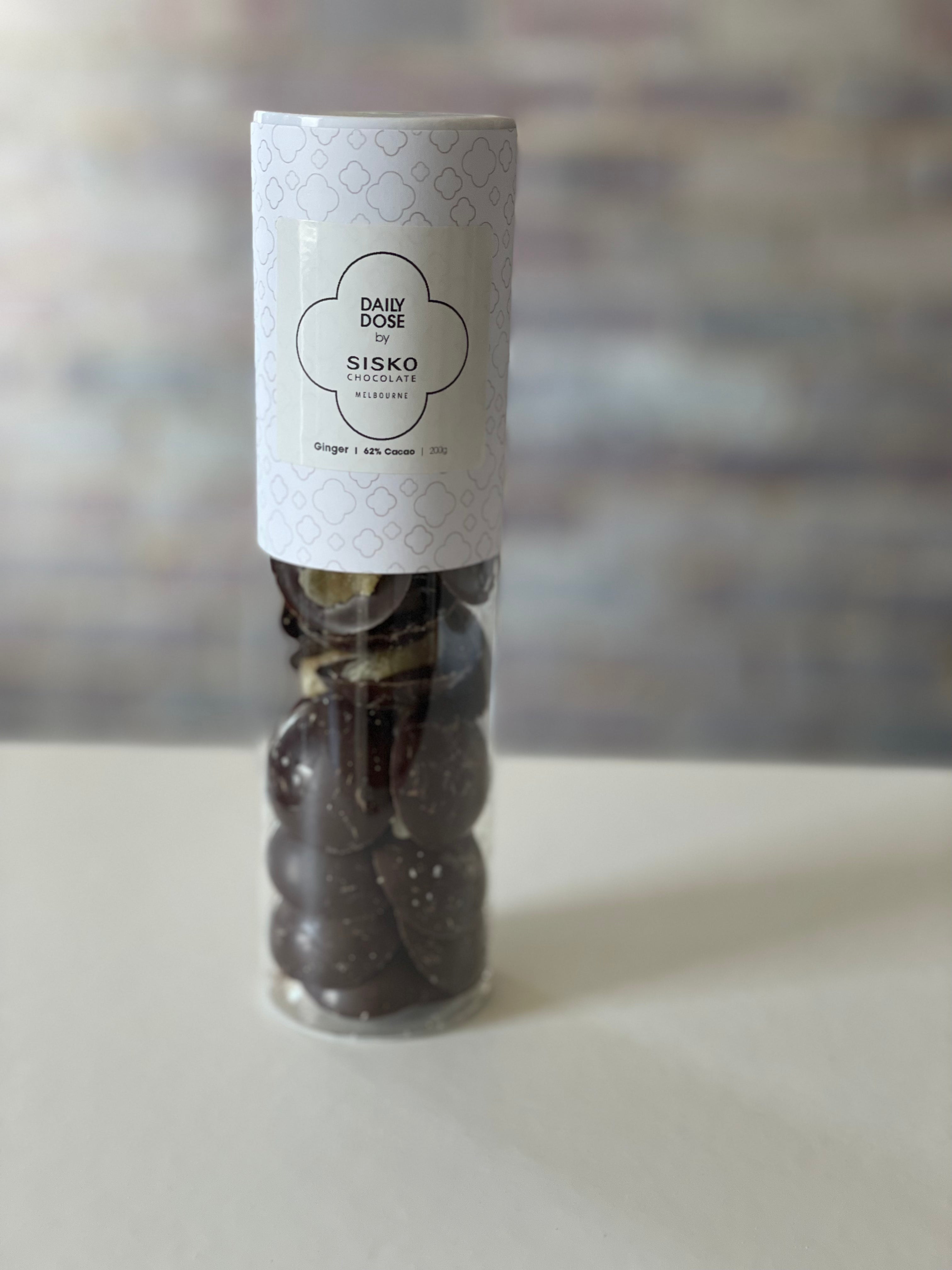 Tube | Daily Dose | Ginger | Dark Chocolate | 62% cacao | 200g | Vegan